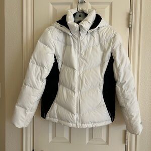 Pacific Trail Women's White and Black Down Puffer Jacket